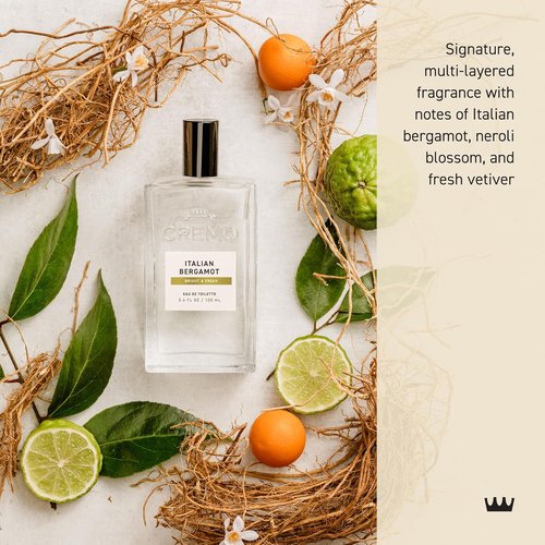 Cremo Cologne For Men - Italian Bergamot & Neroli Blossom Fragrance Spray, 3.4 Fl Oz | Multi-Layered Signature Scent