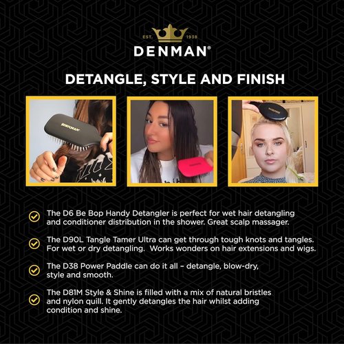 Denman Signature Styling Set - Ultimate Hair Brush Gift Set for Detangling & Smoothing Hair