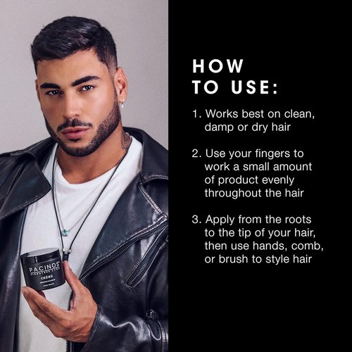 Pacinos Hair Sculpting Wax Cream - Water Soluble Medium Shine for Effortless Styling