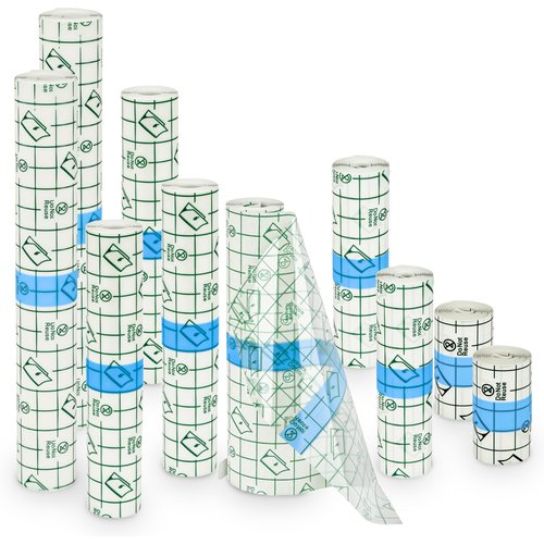 Tattoo Wrap 10 Pack 2/4/6/8 Inch Mixed Size Waterproof Transparent Tattoo Bandage Aftercare Film Breathable Self-Adhesive Cover Up Sheets for Healing, Tattoo Skin Tape Dressing Supplies 2 Yards Each