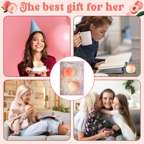 Swiffen 12 Pcs Peach Hand Cream Gifts Set for Women, Funny Fruit Hand Cream Gift for Teacher Appreciation Gift, Mother, Nurses, Bridal Shower, Employees, Peach One Sweet Birthday Party