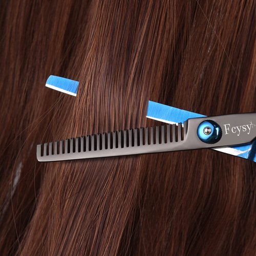 Hair Cutting Scissors Hair Shears Set, Fcysy Professional Barber Shears Thinning Scissors Kit for Haircutting, Hairdressing Shears Salon Accessories for Women Men