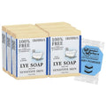 Grandma's Pure Lye Soap Bar by CLASSYONE – Unscented Face & Body Wash Soap for Dry & Itchy Skin, Bundled with Wonder Wafers Baby Powder Air Freshener - 6.0 oz, Pack of 6