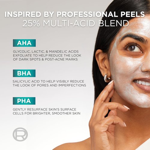 L'Oreal Paris Bright Reveal Exfoliant Peel - 25% AHA BHA PHA Face Exfoliator for Dark Spots & Renewed Skin Texture