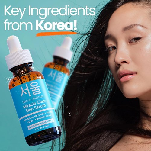 SeoulCeuticals Acne Serum - Rapid Action Treatment with Salicylic Acid & Tea Tree Oil | 1oz for Even Skin Tone