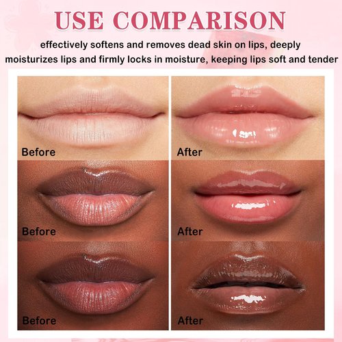 LZXLUKGIR 4PCS Lip Scrub and Mask Set,Strawberry and Honey Pot Lip Balm,Reduces Lip Lines Lip Exfoliator Scrub and Moisturizer,Repair Bee Lip Balm and Lip Scrub Set,Lip Mask Overnight