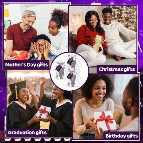 Swiffen 24 Sets Christian Hand Cream and Lip Balm Gift Set Christian Gift for Women Travel Size Hand Lotion Bible Verse Lip Balm Bulk for Baby Bridal Shower Mom Mothers Day Gifts(African American)