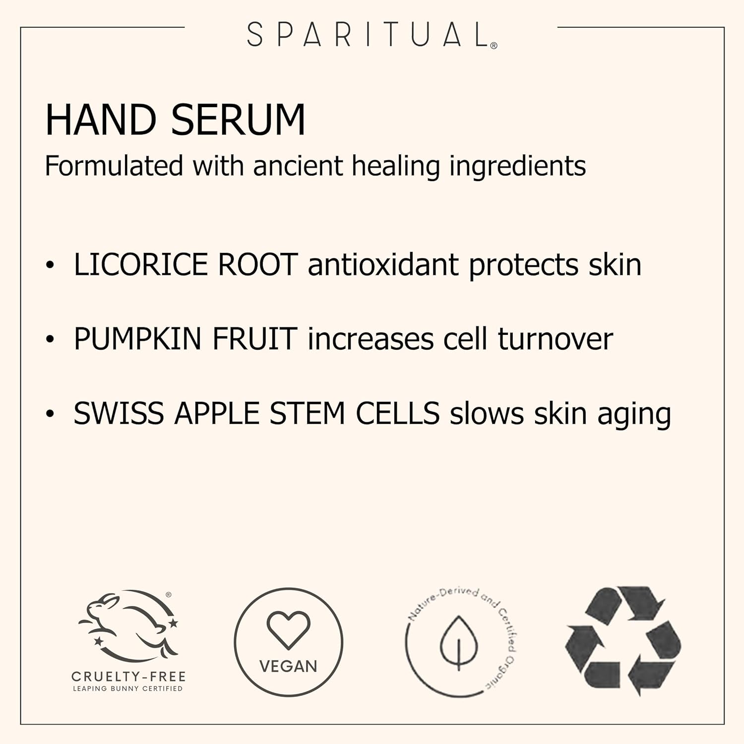 SPARITUAL Citrus Cardamom Vegan Hand Serum - Nourishing Moisturizer | 1oz