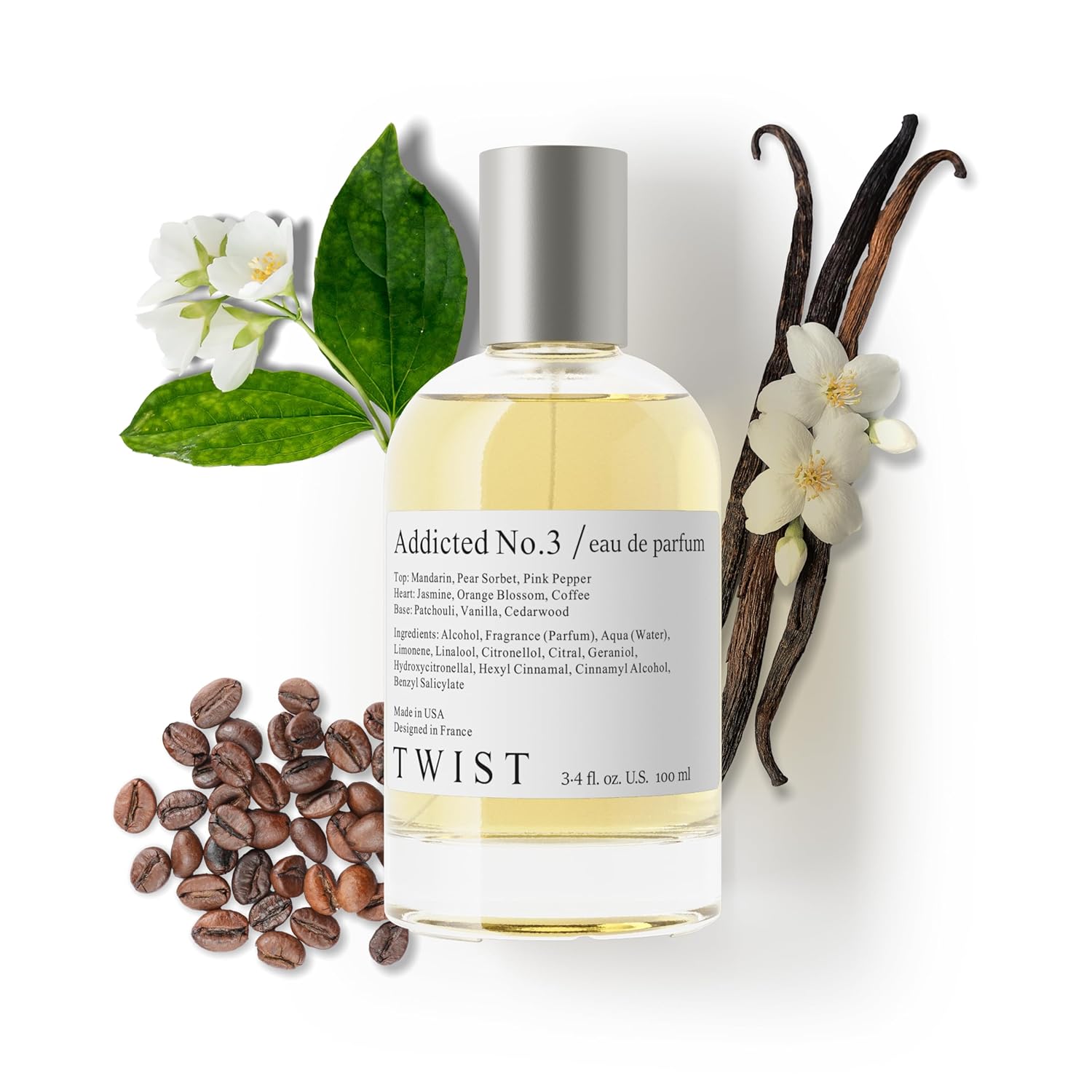 Twist Addicted No. 3 Eau De Parfum - Long-Lasting Amber & Vanilla Fragrance for Women | 100 ml