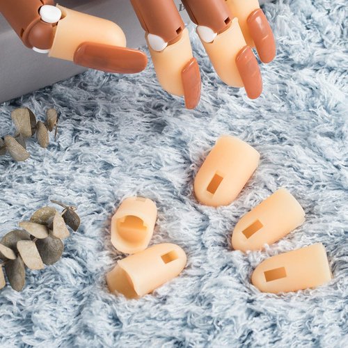ANCIRS 10 Pack Fake Hand Silicone Finger Cover, Fingertip Replacement Accessory for Nail Art Equipment