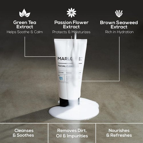 Marlowe. No. 121 Facial Cleanser - Daily Men's Face Wash with Natural Extracts & Antioxidants, 6 oz