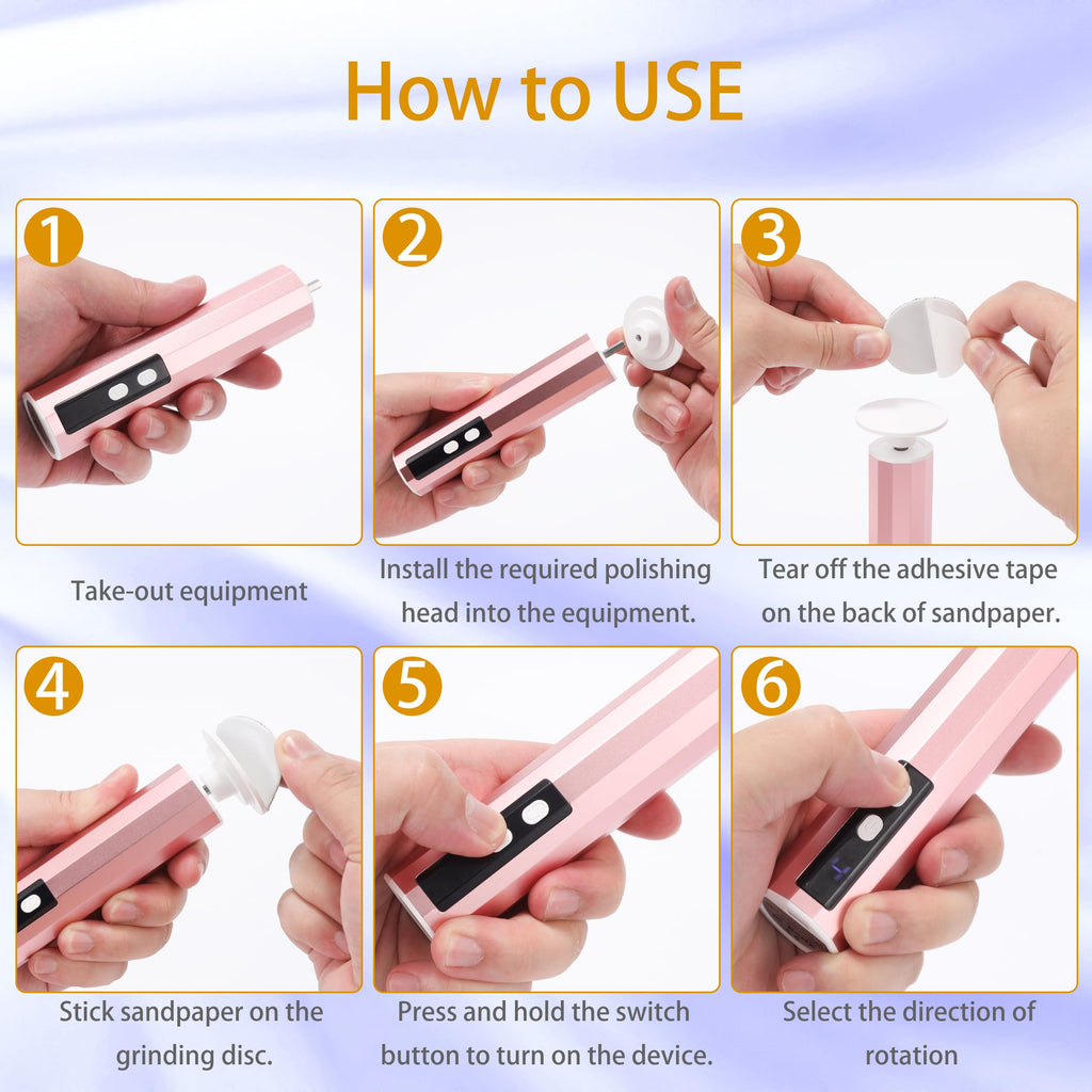 Whsdo Electric Callus Remover - 9 speeds, Foot Sander with Replacement Sandpaper Discs, Rechargeable Unisex Pedicure and Manicure Tool for Dead, Dry, chapped Skin and calluses