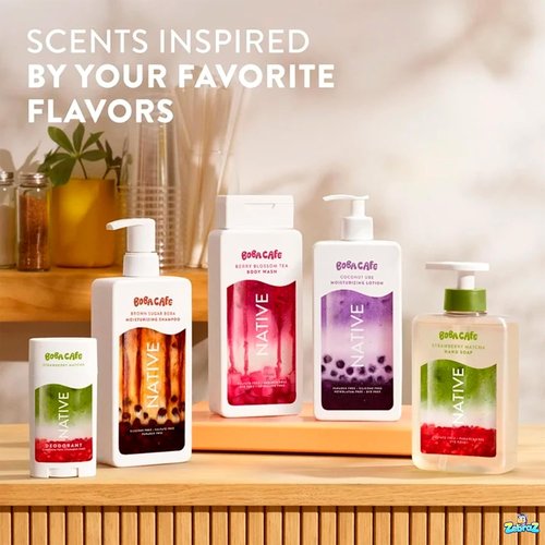 Native Body Lotion - Limited Edition Brown Sugar Boba, Silicone-Free, 16.5 oz | Pack of 2