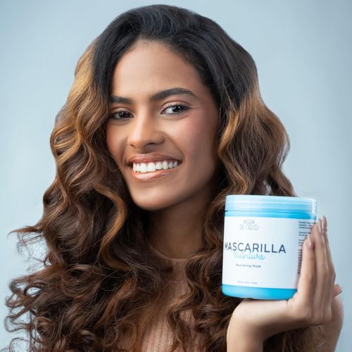 Agua de Cielo Nourishing Hair Mask - Deeply Hydrates & Strengthens Dry Hair with Argan Oil - 16 Oz