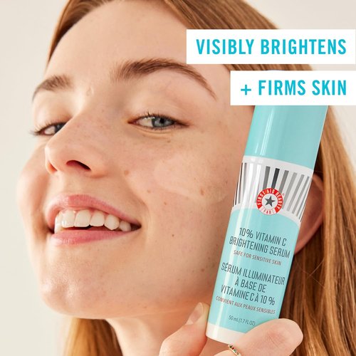 First Aid Beauty - Vitamin C Brightening Serum | Daily Dark Spot Treatment with Squalane & Vitamin E, 1.7 oz