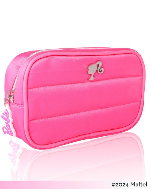 SALLY ROSE Barbie Pink Makeup Bag Official License, Pink Cosmetic Bag for Travel and Home