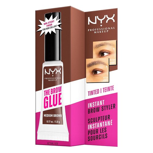 NYX Professional Makeup Eyebrow Gel - Extreme Hold Brow Glue in Clear for Flawless Brows