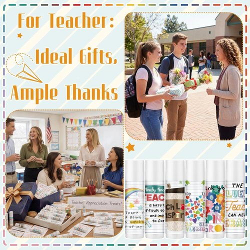 Loopeer Lip Balm Gift Set - 24 Pcs Teacher Appreciation Week Presents | You Are the Balm Theme