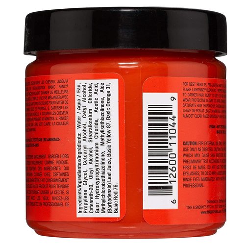 MANIC PANIC Classic Psychedelic Sunset Semi Permanent Hair Color - Neon Orange Hair Dye for Women & Men That Lasts 4-6 Weeks - Vegan, Ammonia & Cruelty-Free - Create & Mix Custom Shades (4oz / 3pk)