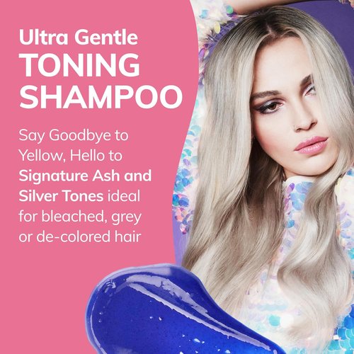 Fanola No Yellow Purple Shampoo - Color Depositing Formula for Blondes & Grey Hair - 33.8 Fl oz / 2 Pack