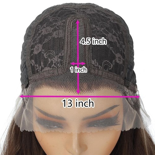 LuxeMelan Ash Blonde Balayage Blonde Lace Front Wig, Middle Part 20 Inch HD Lace Wig, Dark Brown to Golden Blonde Highlight M Hairline Natural Fit Natural Wavy Ombre Synthetic Heat Resistant Fiber