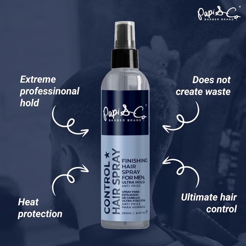 Papi & Co. Control Hair Spray - Extreme Hold & Volumizing Formula - Lightweight, Non-Sticky Finish - 8.45 oz