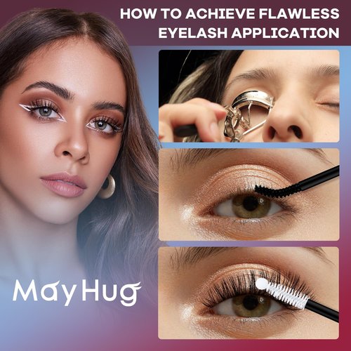 Mayhug Lash Bond and Seal Remover Set 72H+ Waterproof Lash Clusters Glue 3 In 1 Strong Hold DIY Eyelash Adhesive Kit, Qucik Removal Eyelash Remover for DIY Use (2Pcs Set)
