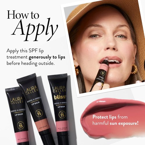 Laura Geller New York Shine-N-Shield Lip Balm SPF 15 - Nourishing Hydration for Soft, Protected Lips