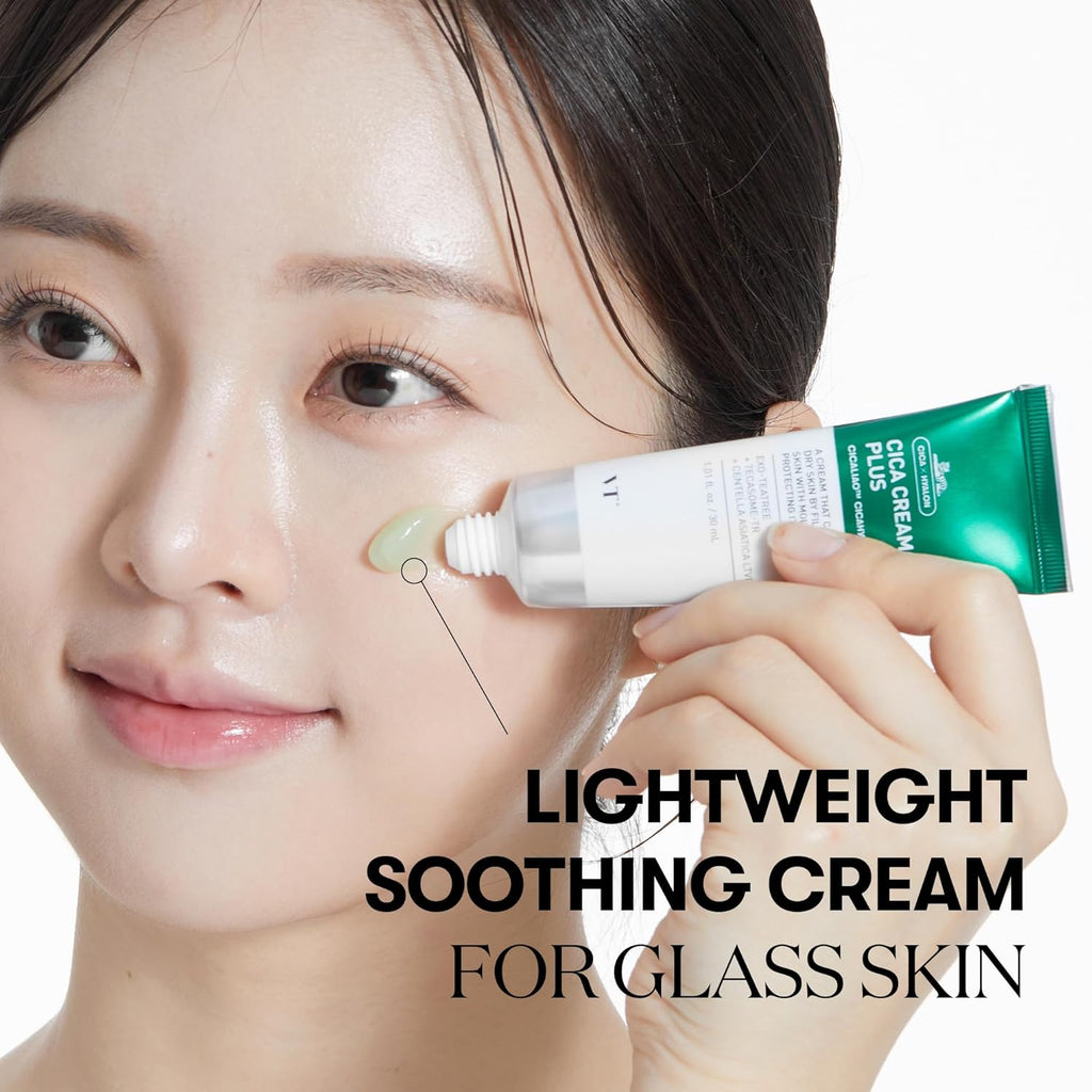 VT COSMETICS Cica Cream Plus - Hydrating & Calming Face Moisturizer with Centella Asiatica | Lightweight Soothing Cream for All Skin Types