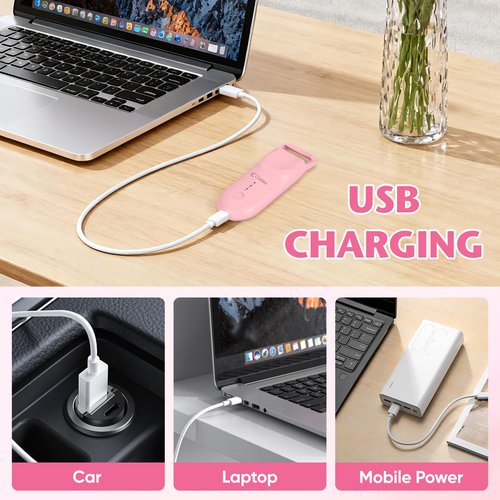 Heated Eyelash Curler - 10s Heat, 3s Curl, Mini Burn-Proof Design with Heat Sensitive Silicone Pad, 24H Hold to Style Natural Eyelashes Dual-Temp Control & Type-C Recharge