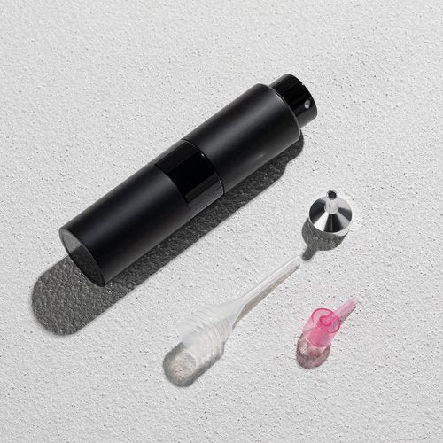 owlyee Perfume Travel Refillable Bottle - Empty Mini Cologne Spray Atomizer - Travel Size Fragrance Sprayer for Sample - Small Portable Refill Pump for Men Women 20ML & 8ML Black