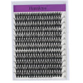 Cluster Lashes 240pcs 40D DIY Eyelash Extension D Curl Long Individual Lashes Mixed Tray Faux Mink Lash Clusters Extensions 0.07 Black (40D-0.07D-14-18mm)