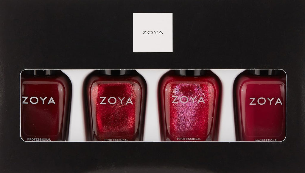 Zoya Nail Polish Quad Set - Festive Fa La La La La Colors for Stunning Manicures