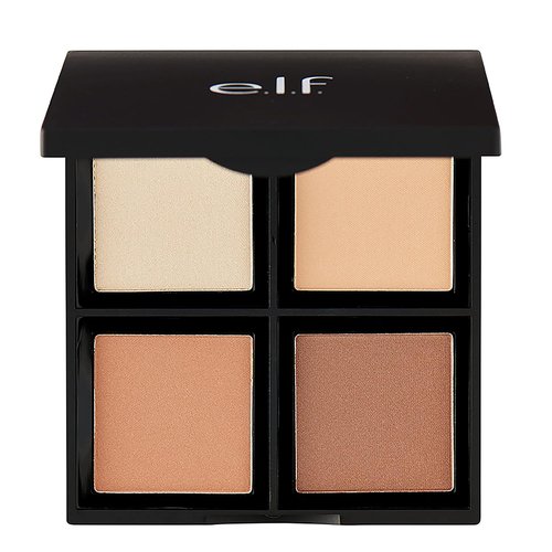 e.l.f. Contour Palette - Customizable 4 Shades for Sculpting & Brightening | Light/Medium, 0.56 Oz