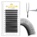 CoMango U Lash Extensions Premade Fans U Shape Eyelash Extension 2D UU Lash Fan Double Tips D Curly U Type Volume Lashes Fan 0.07mm Natural Eyelash Extensions Salon Supplies(black,UU-0.07-D-8-15mm)