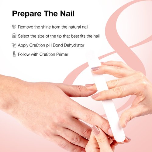 Cre8tion Soft Gel Nail Tips, Long Round Shape, 602 Tips in 14 Sizes (00-9) for Professional Nail Extensions