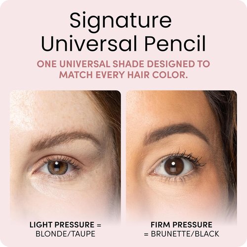 Billion Dollar Brows Universal Eyebrow Pencil - Dual-Ended Precision Tip & Spoolie, Waterproof, Vegan