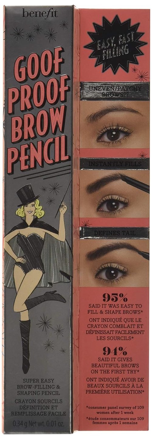 Benefit Goof Proof Brow Pencil - Deep #5 | Easy Application, 0.34g/0.01oz