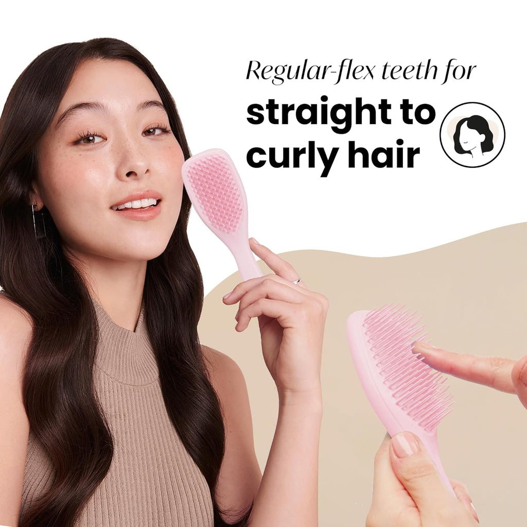 Tangle Teezer Mini Ultimate Detangler Hairbrush & Travel-Size Spray Bottle Duo | Millennial Pink, All Hair Types