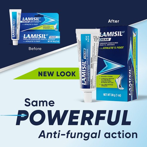 Lamisil Athlete's Foot Cream, 1 Week Treatment, Prescription Strength Terbinafine Hydrochloride, Fast Symptom Relief, Cures Most Athlete's Foot, 30 g (1 oz) - 2 pk