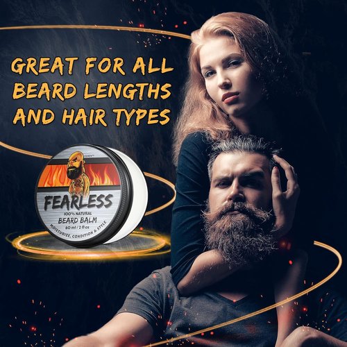 Claev Beard Balm - 100% Natural Conditioning & Styling Balm for Rugged Men | 2 oz, Shea Butter & Cedarwood Oil