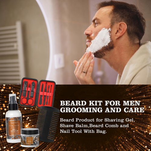 Christmas Spa Gift Basket, Bath Spa Kit for for Men Dad Birthday Bath Gifts Classic Perfume Bath Set for him, men's Shower Gift Basket mens personal care sets Man Bath Beard Spa Gift Baskets Mens Gift