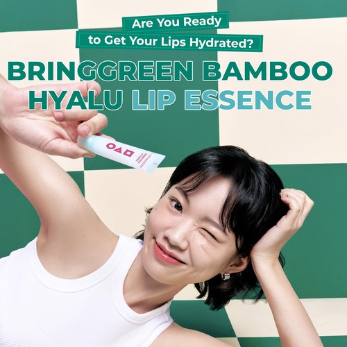 BRING GREEN Bamboo Hyaluronic Lip Essence 11g x 2, Hydrating Lip Serum for Dry Lips Double Set