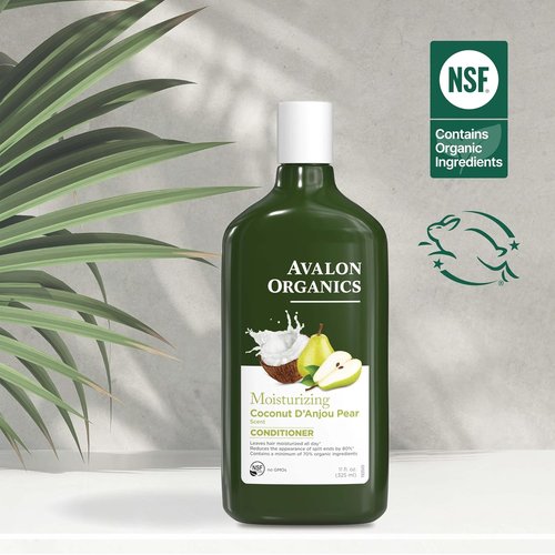 Avalon Organics Coconut Pear Conditioner - All-Natural Formula | 11 Fl Oz for Nourished Hair