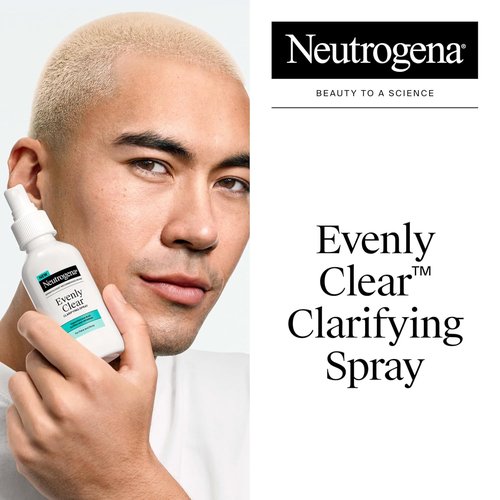 Neutrogena Evenly Clear Hypochlorous Acid Spray - Purifying Face & Body Mist for Acne-Prone Skin | 4 fl. oz