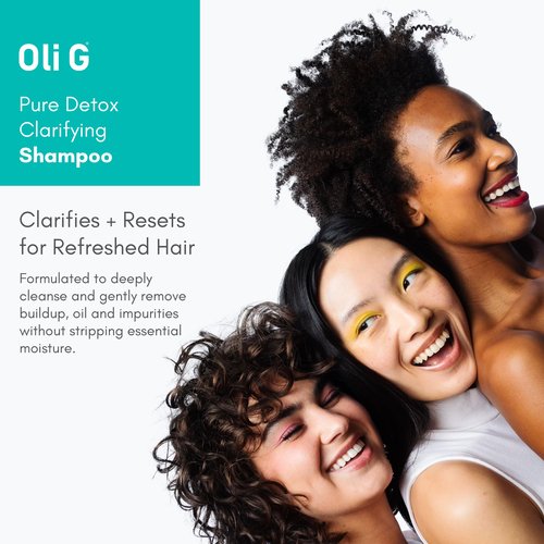 Oli G Pure Detox Clarifying Shampoo 10.1 fl oz / 300 ml – Deep Cleansing Shampoo with Lemon Extract – Build-Up Removing, Scalp-Refreshing & Prep-Boosting Formula for All Hair Types