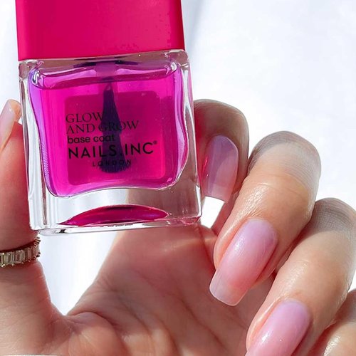 Nails Inc 45 Second Speedy Gloss - Sheer Pink Glow Vegan Nail Polish | Quick Dry, Long Lasting, 0.47 Fl Oz