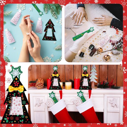Sacubee 36 Christmas Hand Cream with Nail File Gifts Set Snowflake Hand Cream & Nail File Christmas Party Favors Travel Size Skin Lotion Xmas Party Supplies for Guests