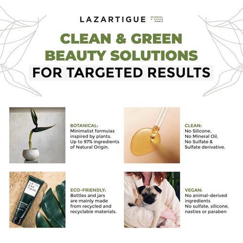 Lazartigue Fortify Densifying Shampoo - Strengthens Fragile Hair with Guarana & Ricinus | Vegan Lemon Scent