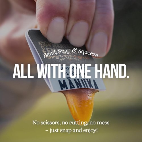 Manuka Emporium Raw Manuka Honey Packets MGO 829+ - 24 x 0.18oz | Certified Monofloral Superfood for Vitality & Immune Support